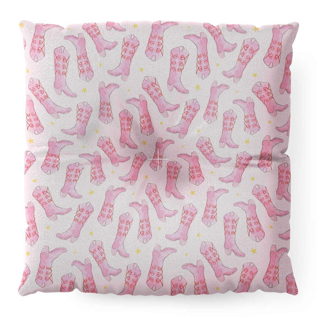 Love_Ryming Stars and Boots Floor Pillow Square