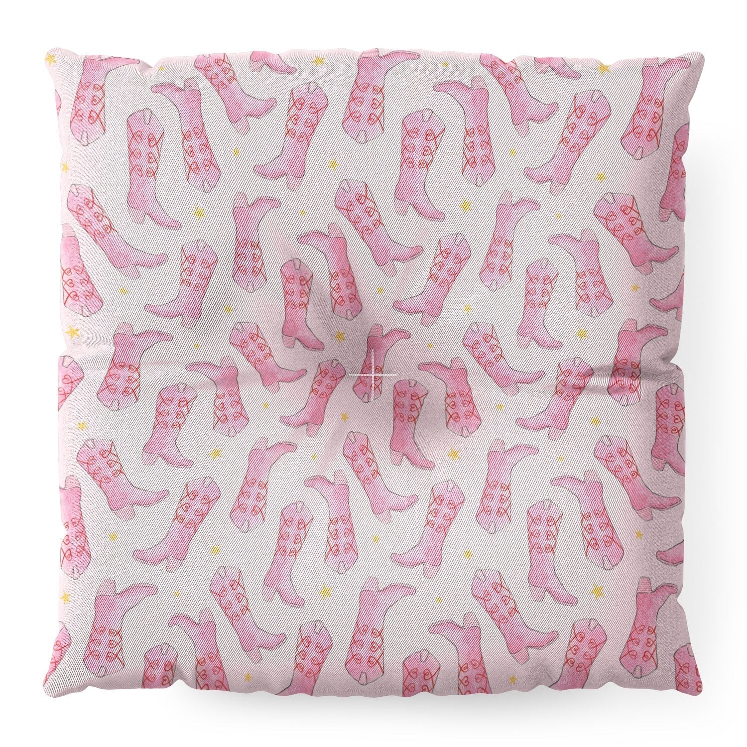 Love_Ryming Stars and Boots Floor Pillow Square