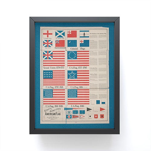DENY Designs Goff s Evolution of the American Flag Framed Mini Art Print
