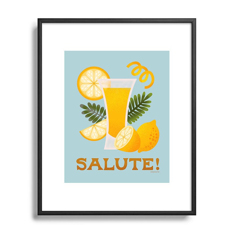Jessica Molina Limoncello Cocktail Metal Framed Art Print