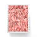 Avenie BR Red Zebra Stripe Framed Mini Art Print