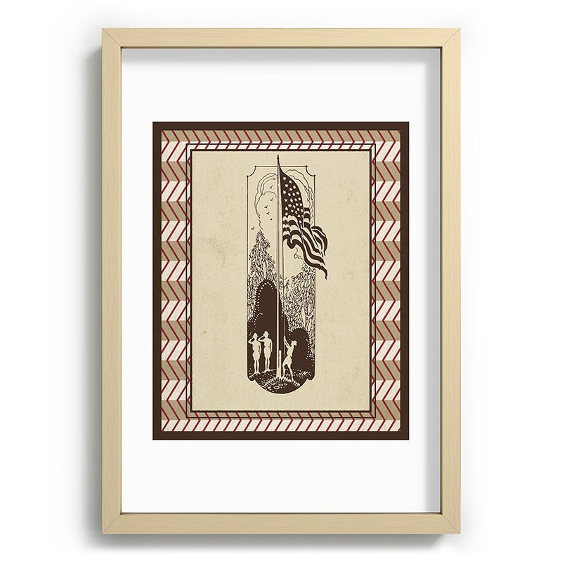 DENY Designs Flag Raisers Striped Square Recessed Framing Rectangle