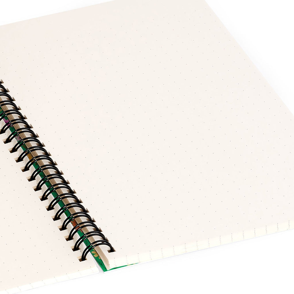 Pimlada Phuapradit Ditsy Spring Floral Green Spiral Notebook