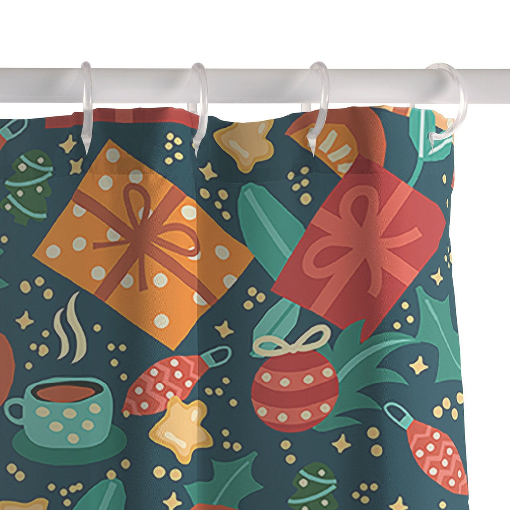 Valeria Frustaci Christmas pattern Shower Curtain
