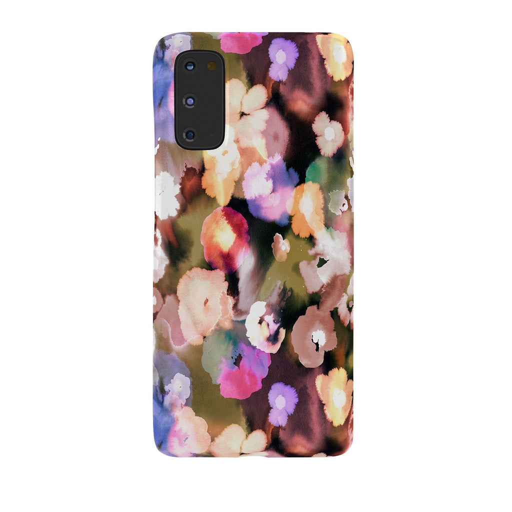 Ninola Design Botanic Retreat Ombre Abstract Watercolor Flowers Pink gold Phone Case