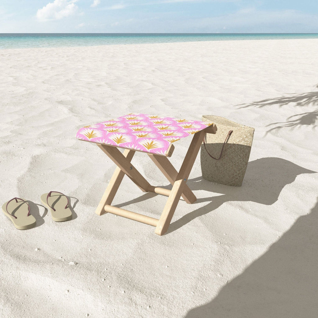 Jennifer Labre Pink Palmetto Folding Stool