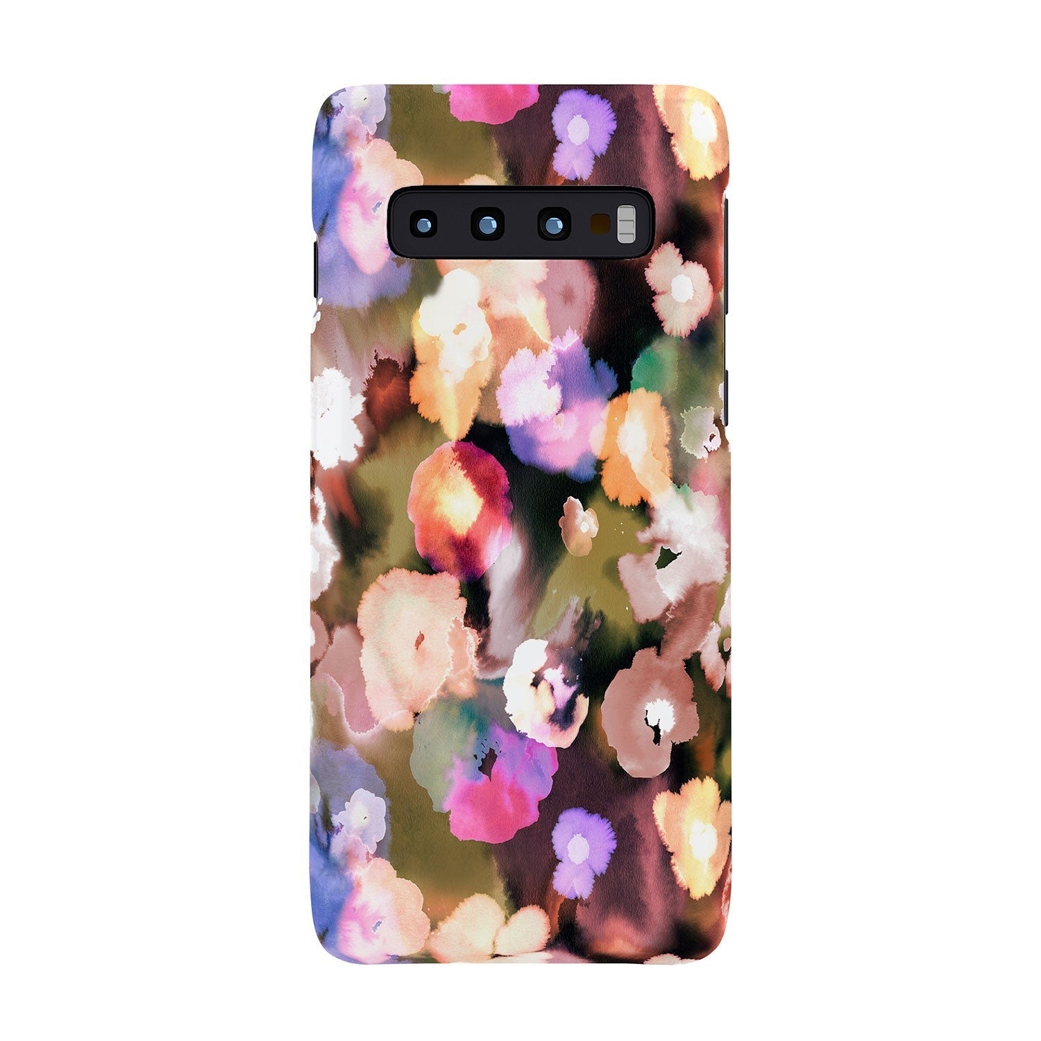Ninola Design Botanic Retreat Ombre Abstract Watercolor Flowers Pink gold Phone Case