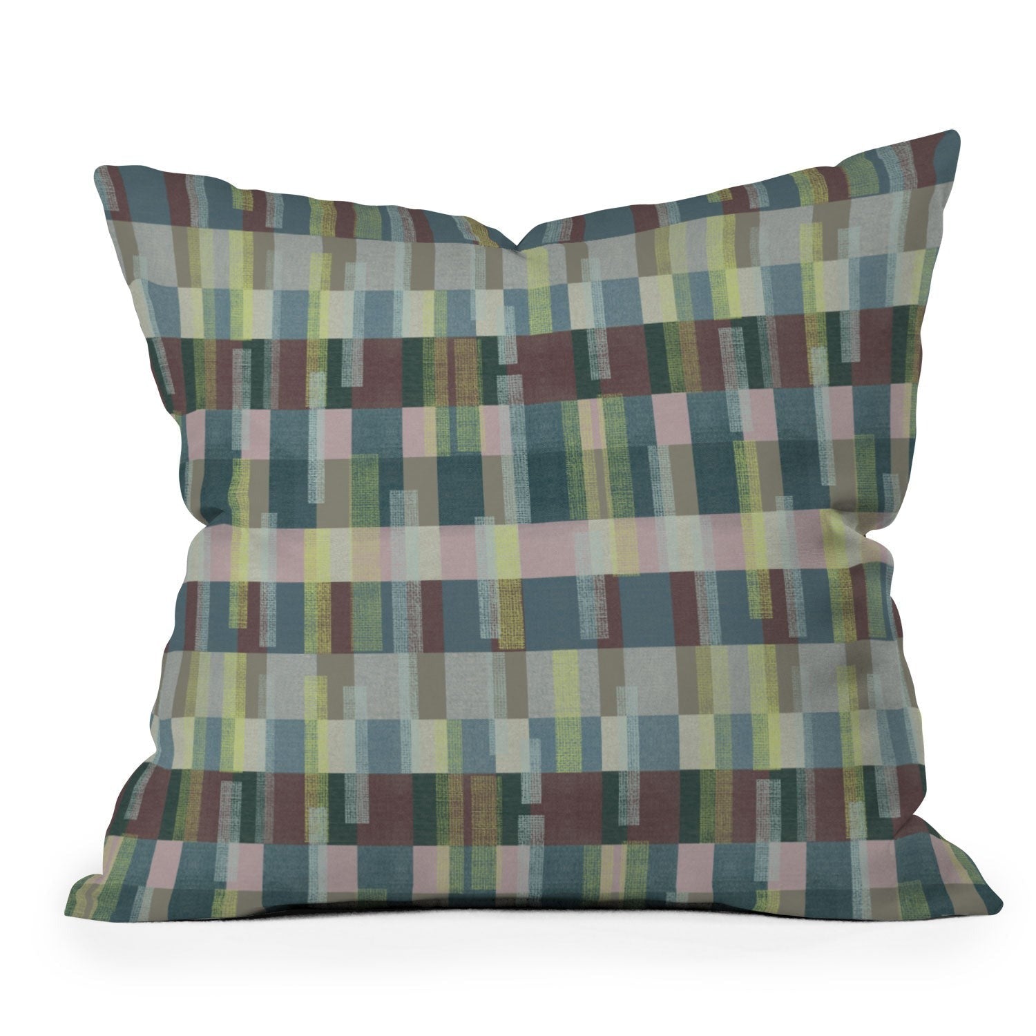 Marta Barragan Camarasa Dynamic Linear Blocks Outdoor Throw Pillow