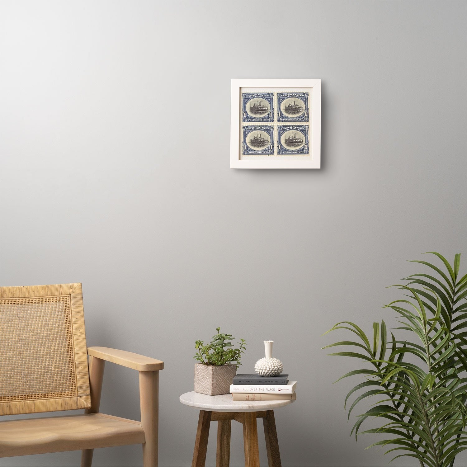 DENY Designs 1901 1c Fast Lake Navigation Stamps Framed Wall Art