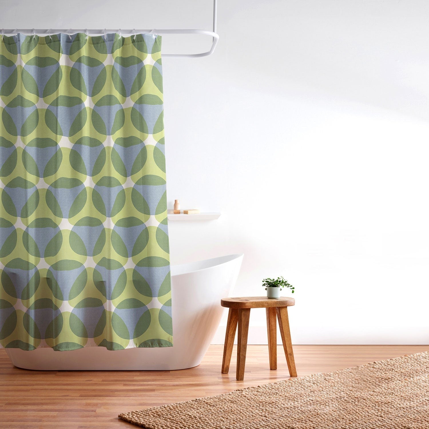 Marta Barragan Camarasa Stylish Retro Circle Shower Curtain