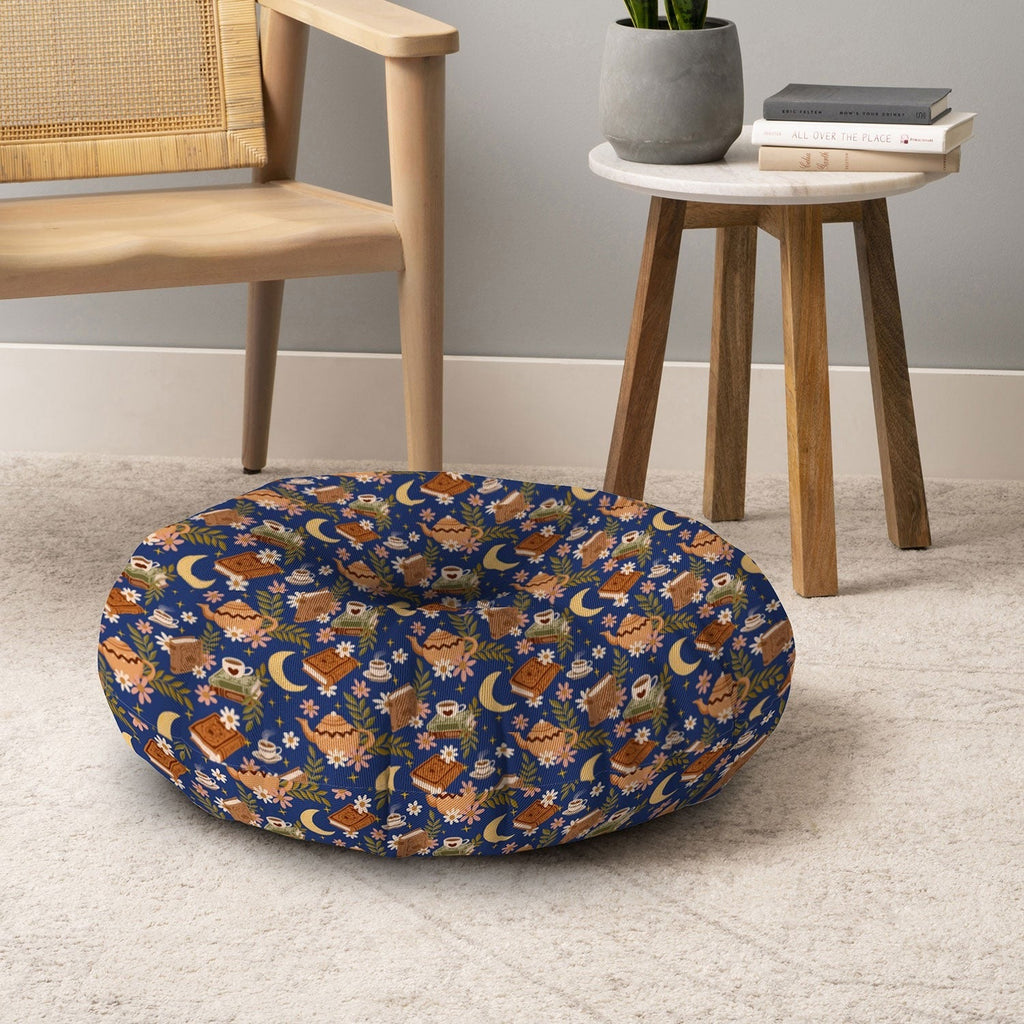 Avenie Moonlit Reading Nook II Floor Pillow Round