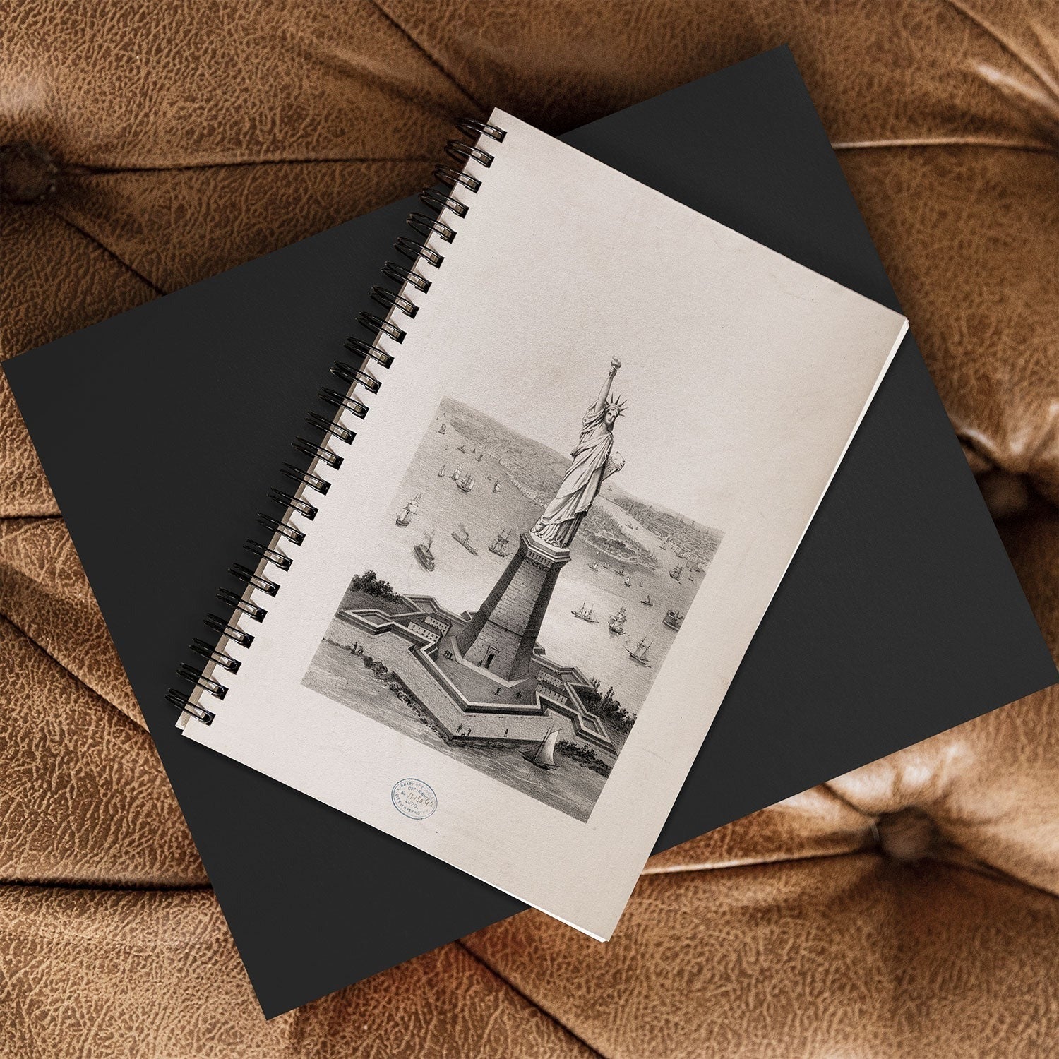 DENY Designs Vintage Lady Liberty Spiral Notebook