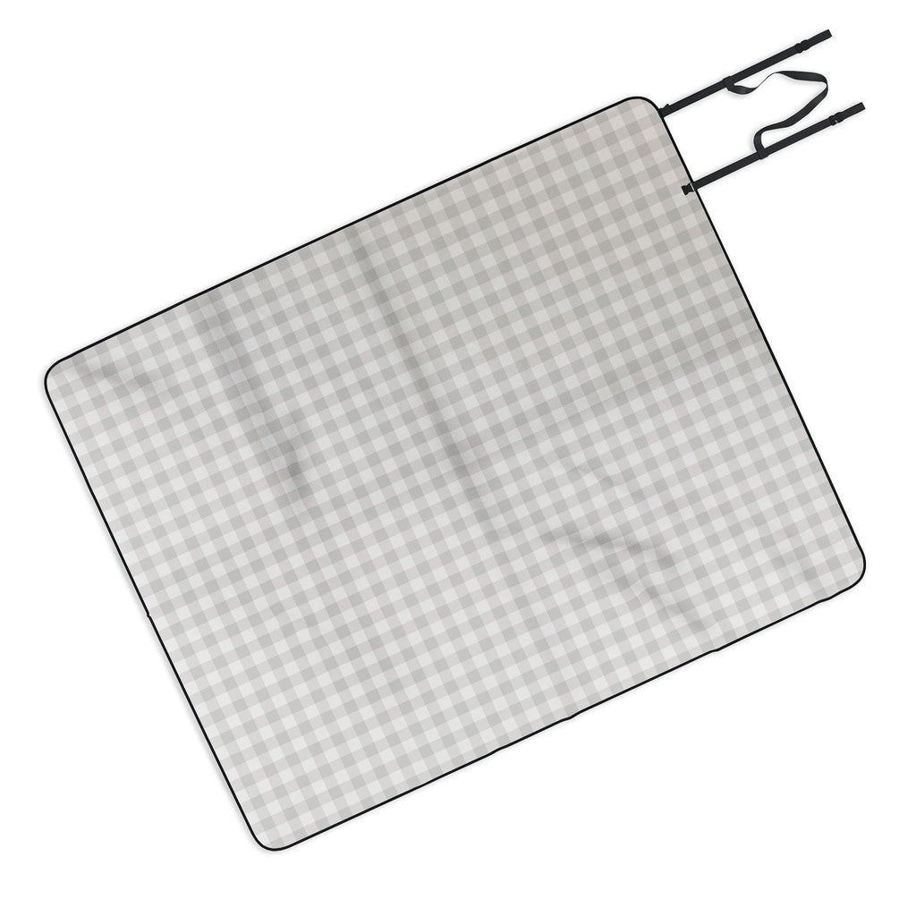 Colour Poems Gingham Plaid Pattern Cloud White Picnic Blanket