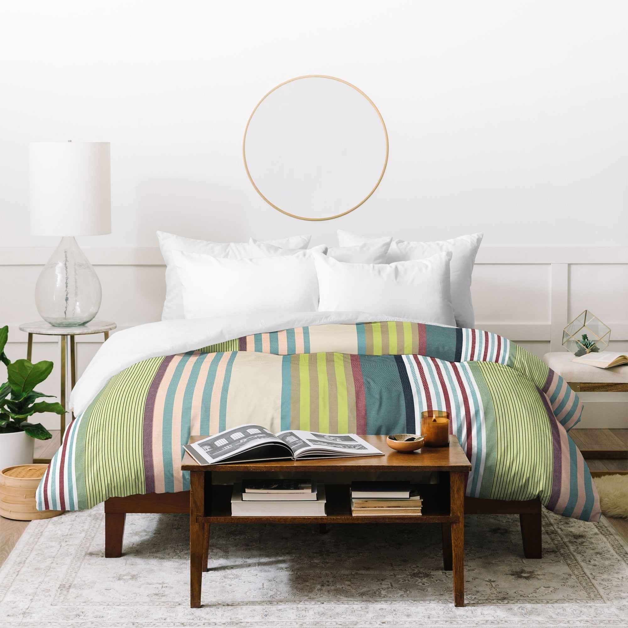 Marta Barragan Camarasa Colorful Stripe Delight Duvet Cover