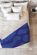 Camilla Foss Blue Pebble Fleece Throw Blanket