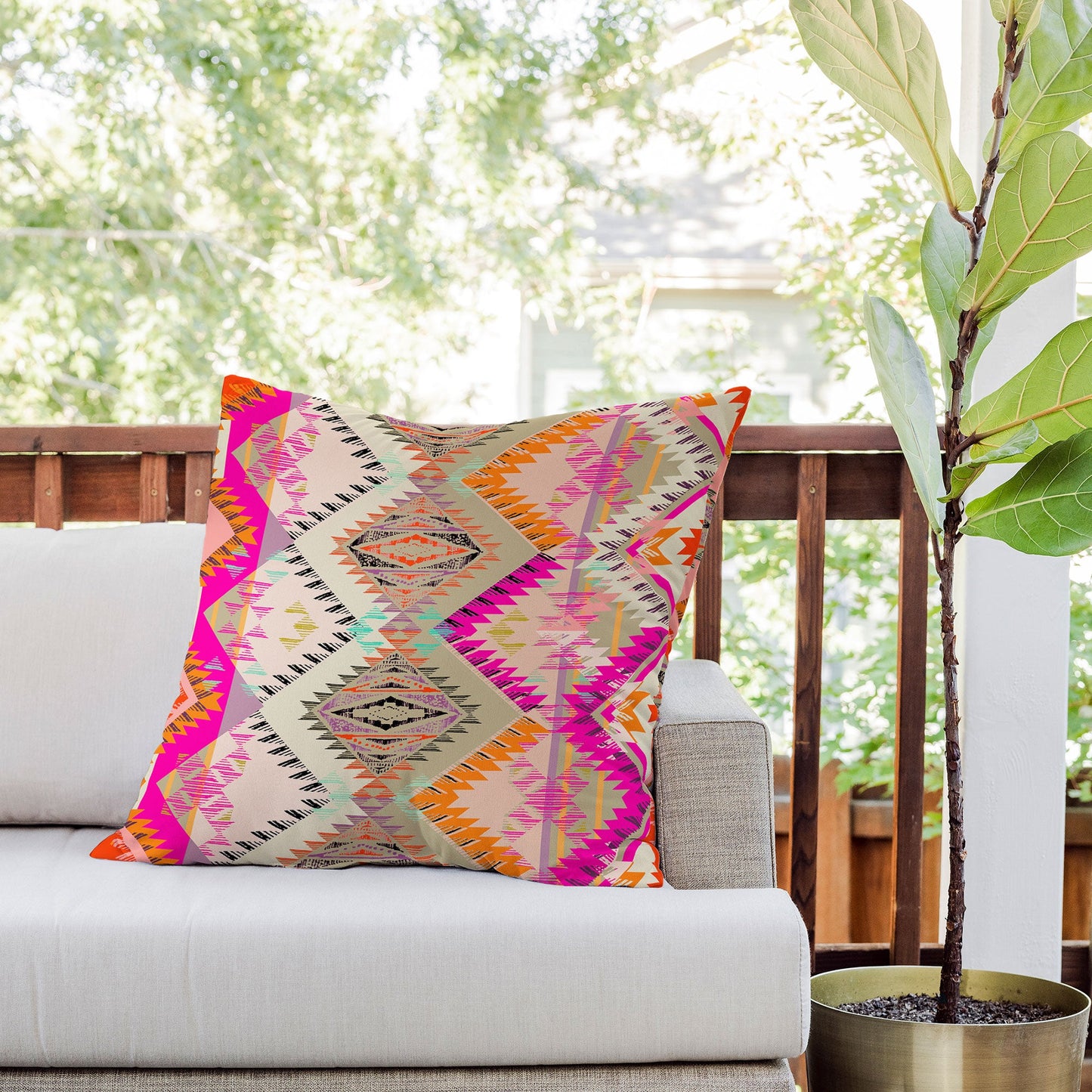 Pattern State Marker Southern Sun Outdoor Throw Pillow