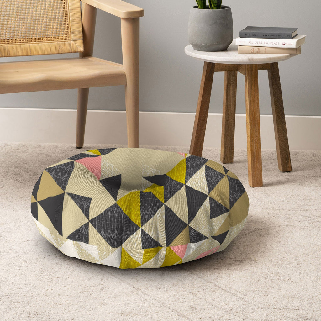 Pattern State Nomad Quilt Floor Pillow Round