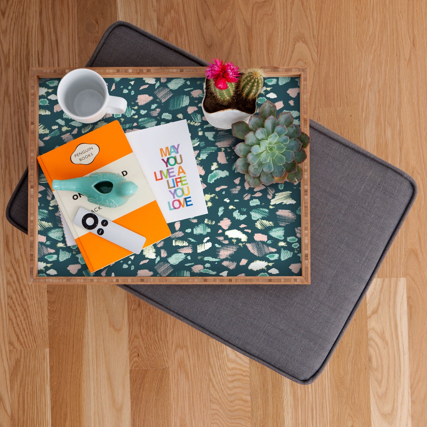 Pattern State Terrazzo Chalk Rectangular Tray