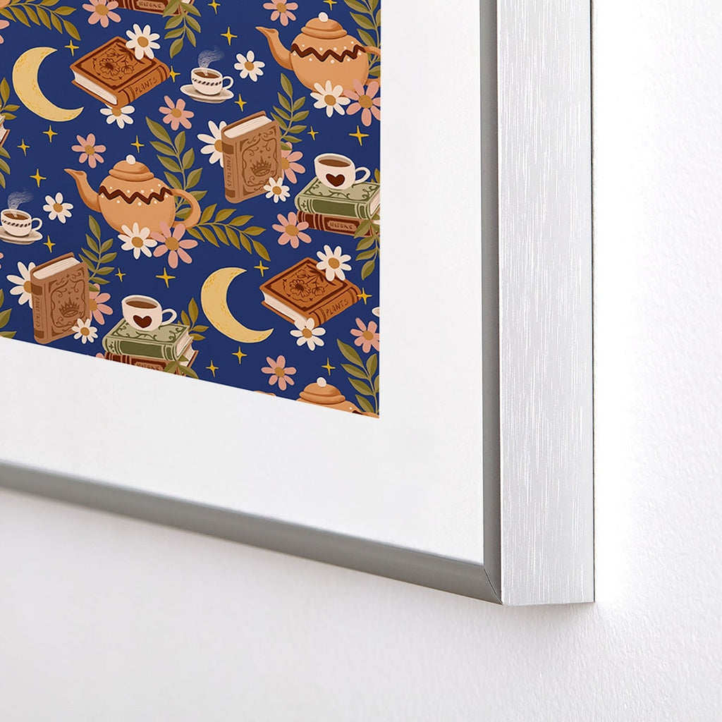 Avenie Moonlit Reading Nook II Metal Framed Art Print