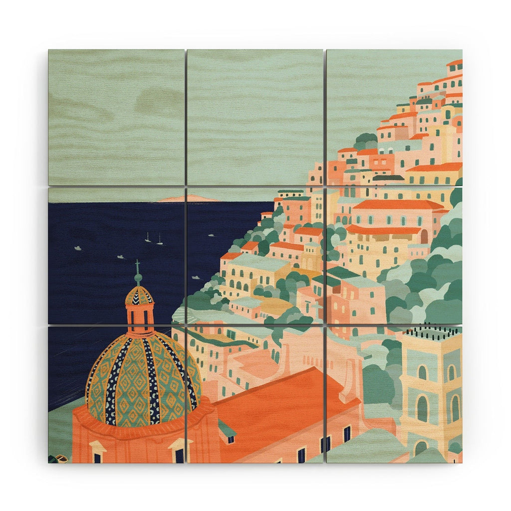 Valeria Frustaci Positano in Italy Wood Wall Mural