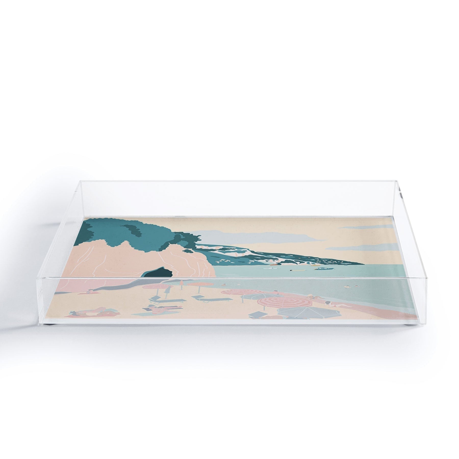 Valeria Frustaci Beach of Positano in Italy Acrylic Tray