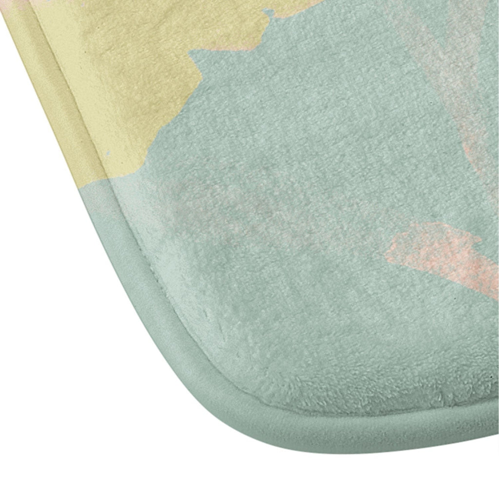 Gabriela Fuente Emma Floral Mint Memory Foam Bath Mat