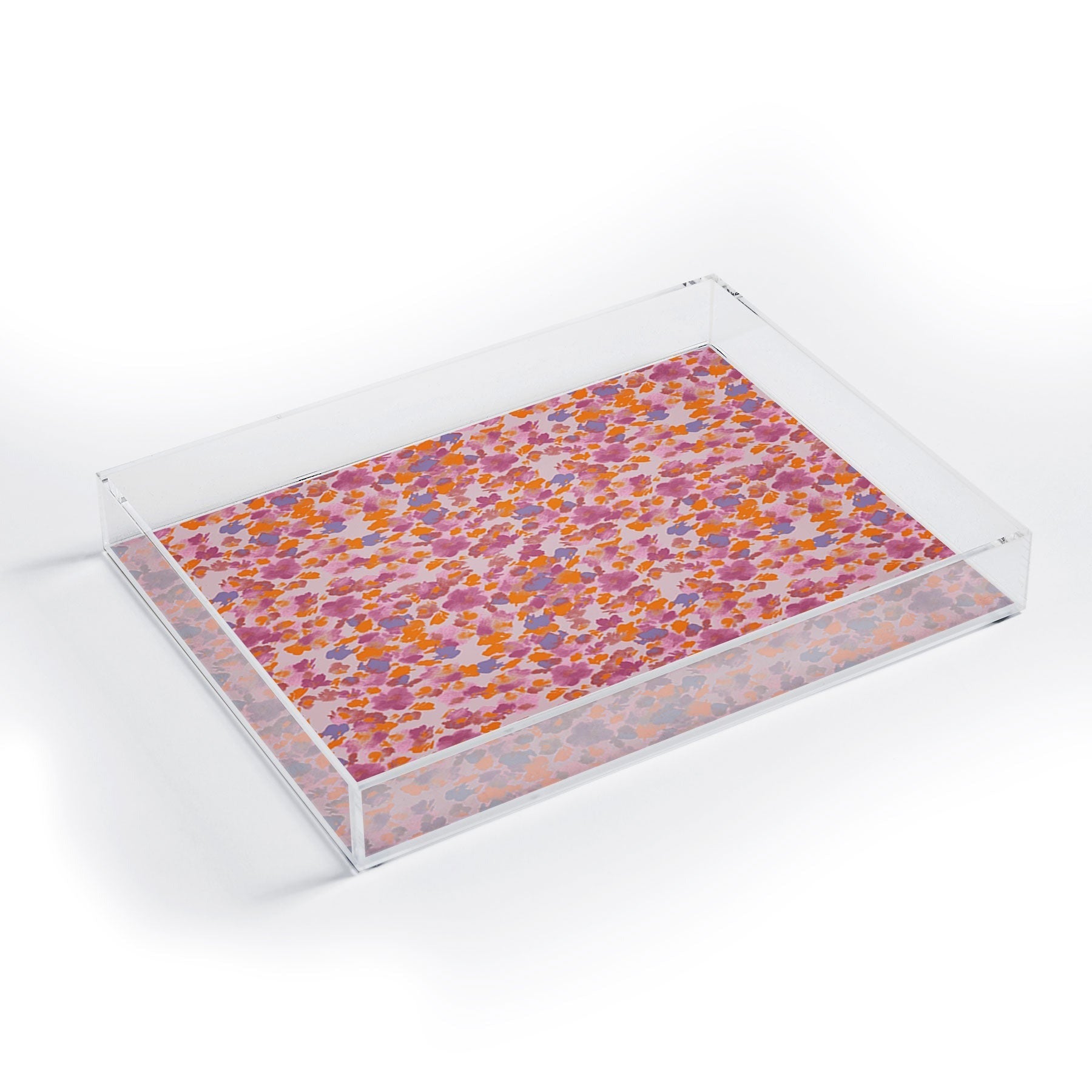 Gabriela Fuente Day Dreaming Watercolor Pink Acrylic Tray
