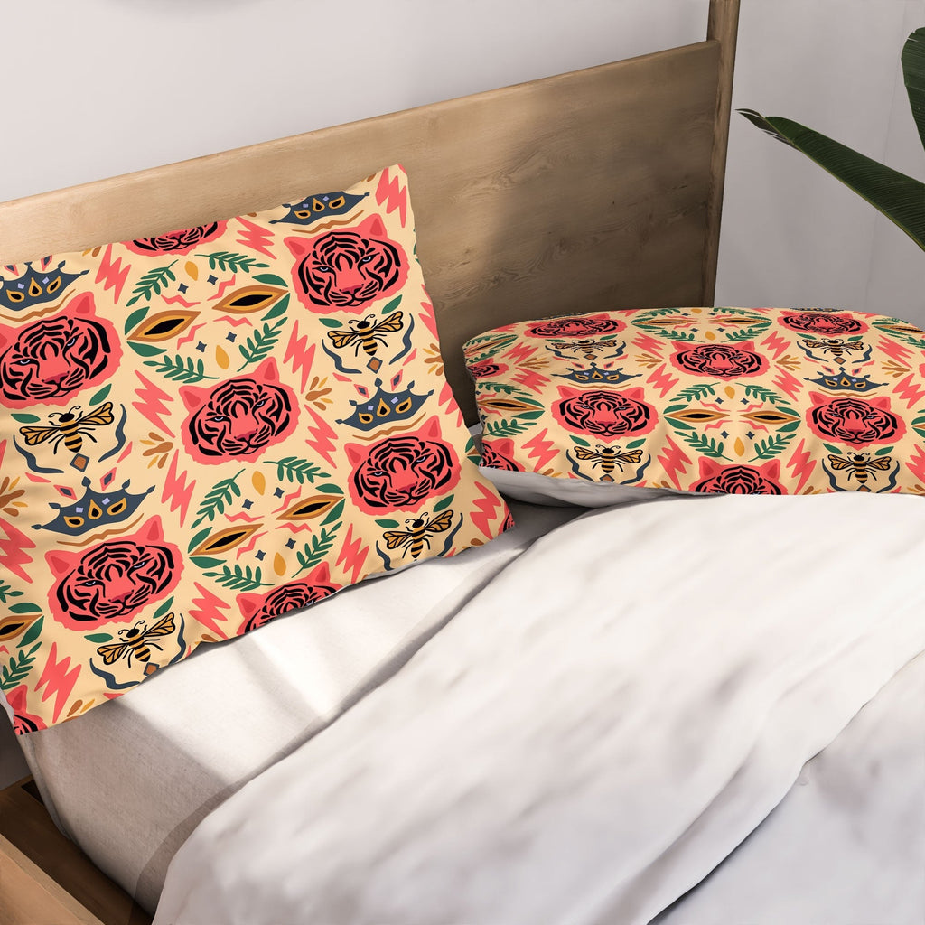 Design by Spark Tigress Queen Bee Pillow Shams