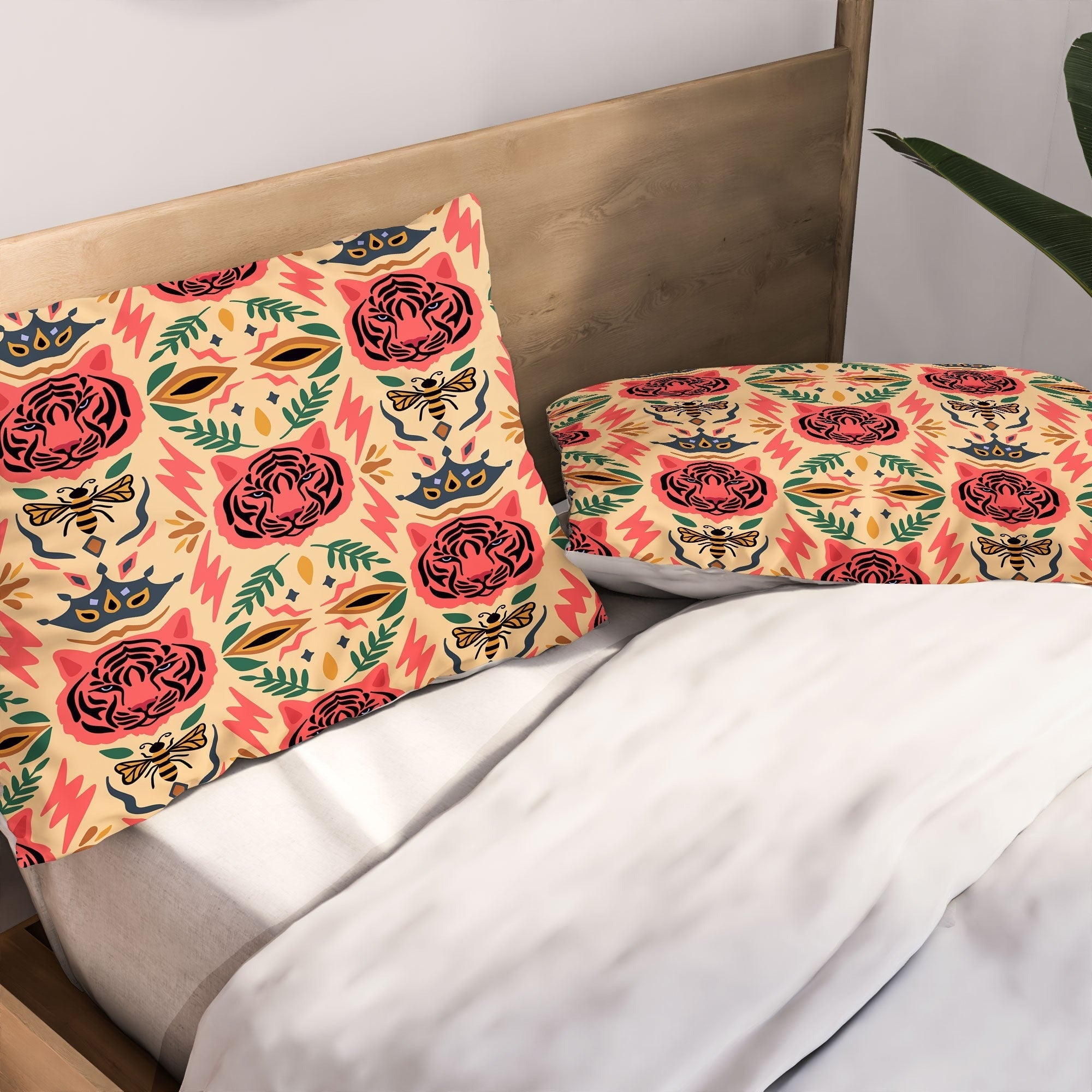 Design by Spark Tigress Queen Bee Pillow Shams