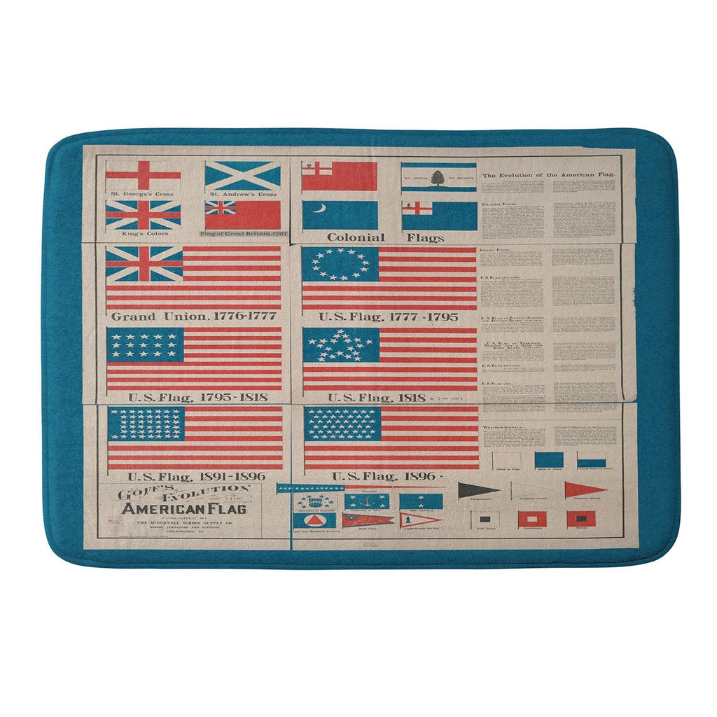 DENY Designs Goff s Evolution of the American Flag Memory Foam Bath Mat