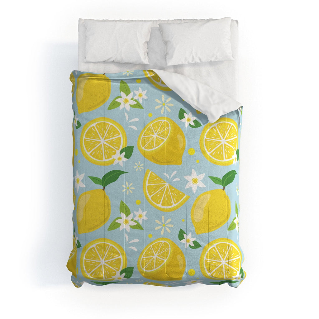 Design by Spark Lemony Fresh Florals Comforter