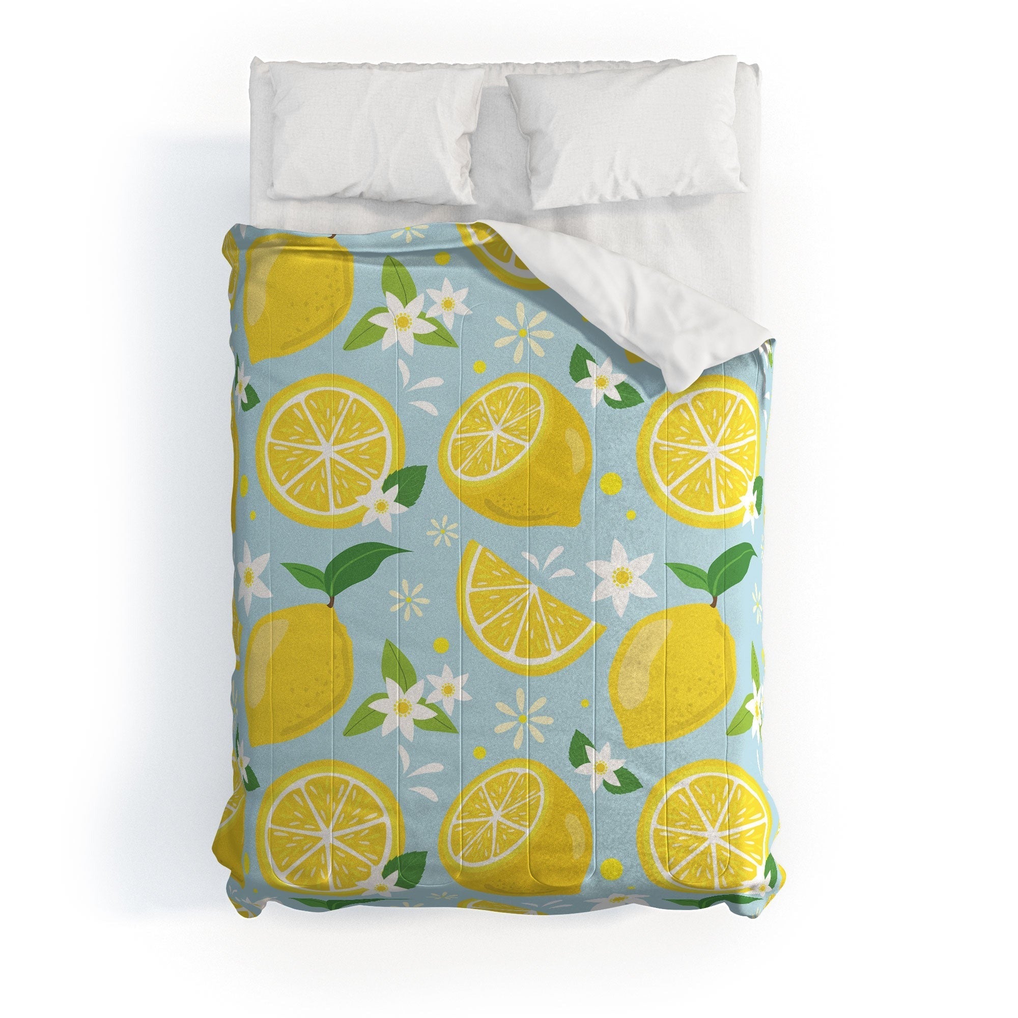 Design by Spark Lemony Fresh Florals Comforter