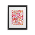 Ninola Design Botanic Retreat Coral Reef Crab Lobster Red Framed Art Print