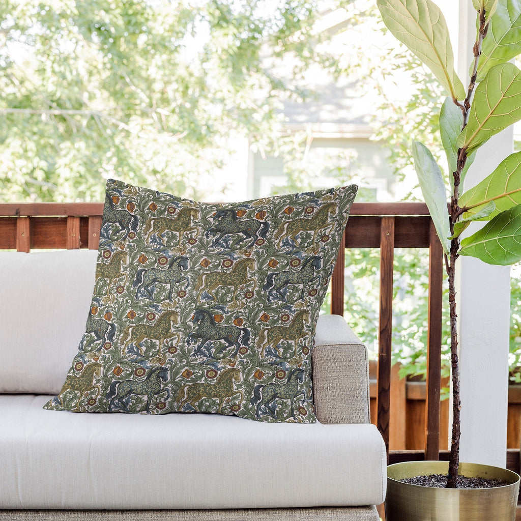 Marta Barragan Camarasa Renaissance Horse Garden Outdoor Throw Pillow