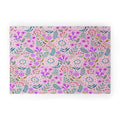 Pimlada Phuapradit Ditsy Purple Floral Half Drop Welcome Mat