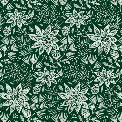Pimlada Phuapradit Christmas Poinsettia Shower Curtain