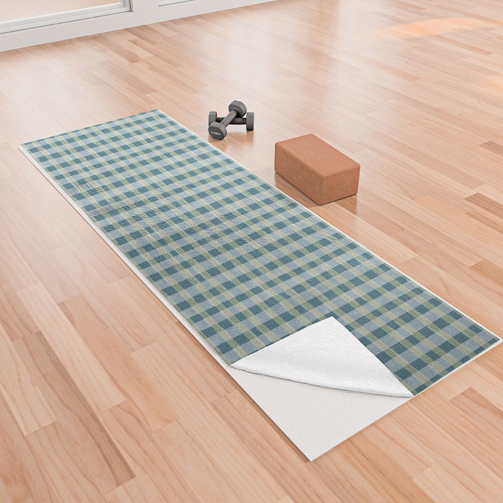 Marta Barragan Camarasa Country Style Checks Yoga Towel