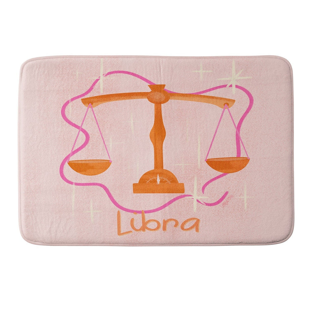 Little Om Zodiac Signs Libra Memory Foam Bath Mat