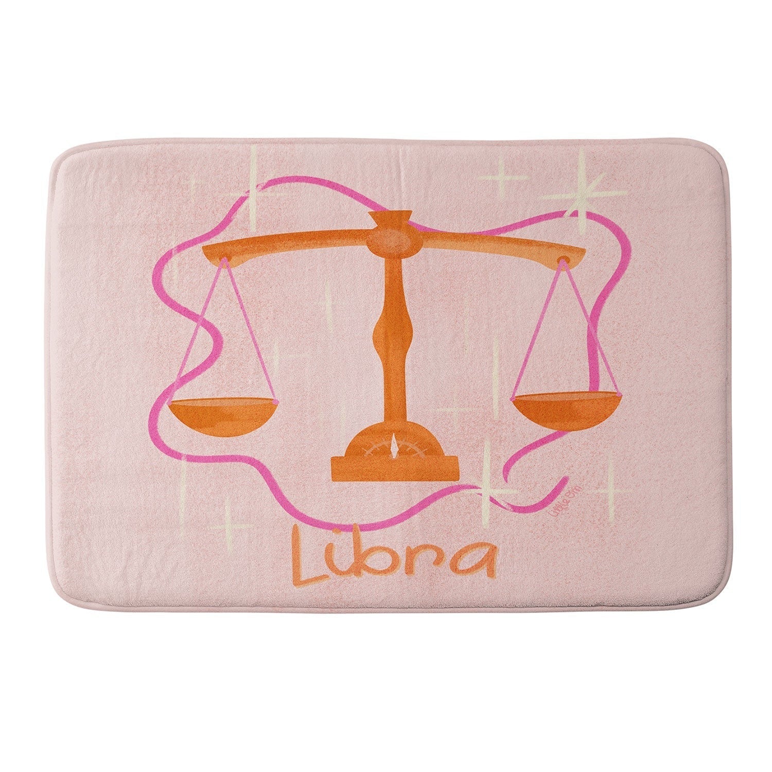 Little Om Zodiac Signs Libra Memory Foam Bath Mat