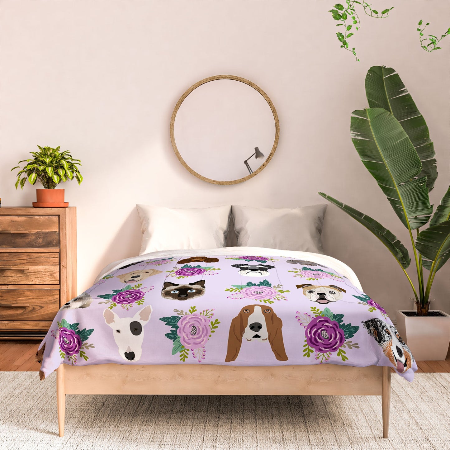 Petfriendly Dogs and cats pet friendly floral Comforter