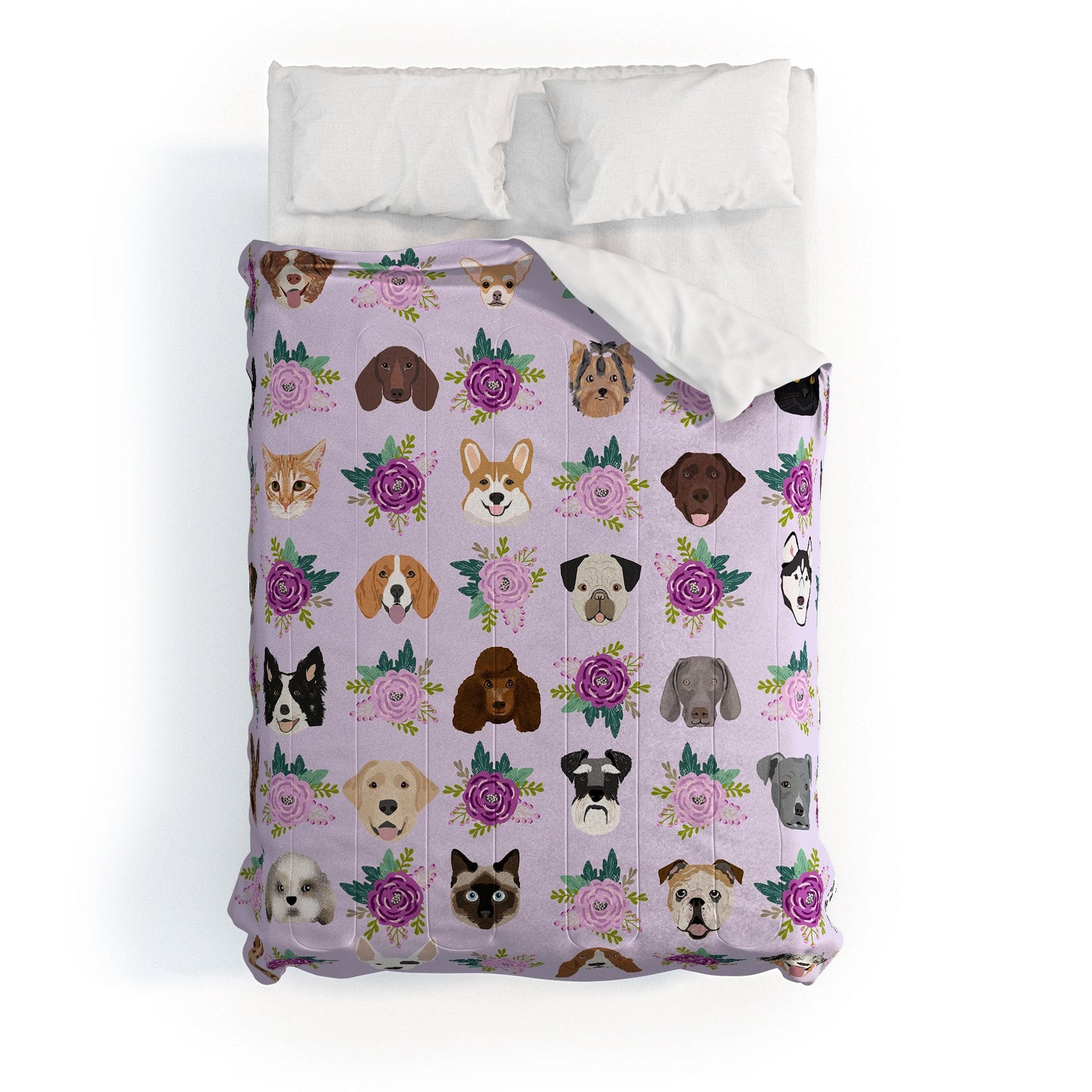 Petfriendly Dogs and cats pet friendly floral Comforter
