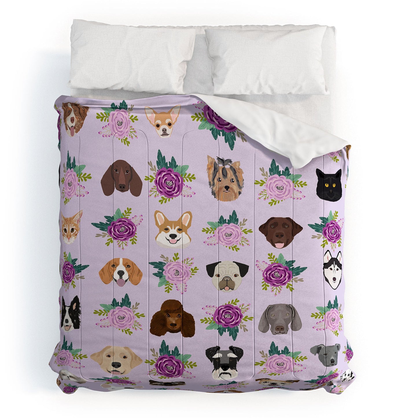 Petfriendly Dogs and cats pet friendly floral Comforter