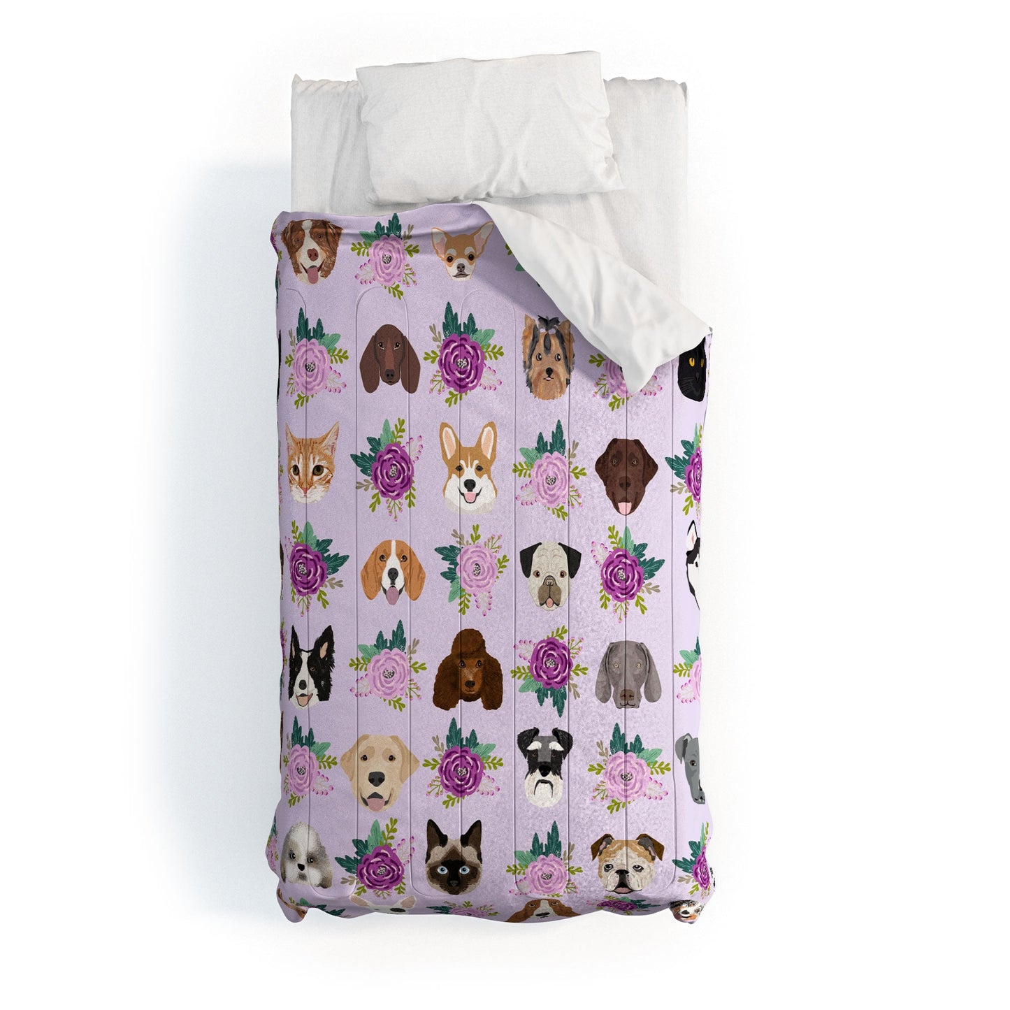 Petfriendly Dogs and cats pet friendly floral Comforter