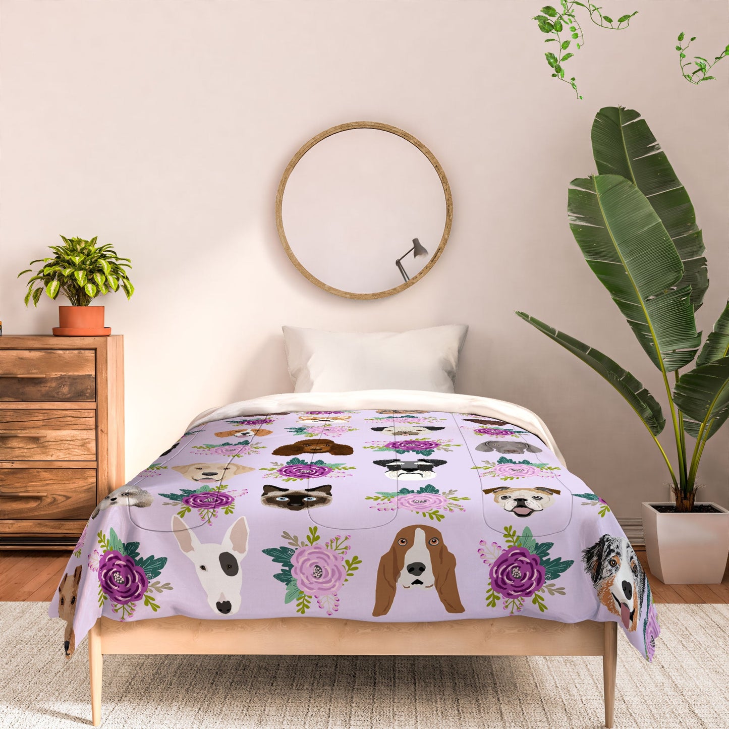 Petfriendly Dogs and cats pet friendly floral Comforter