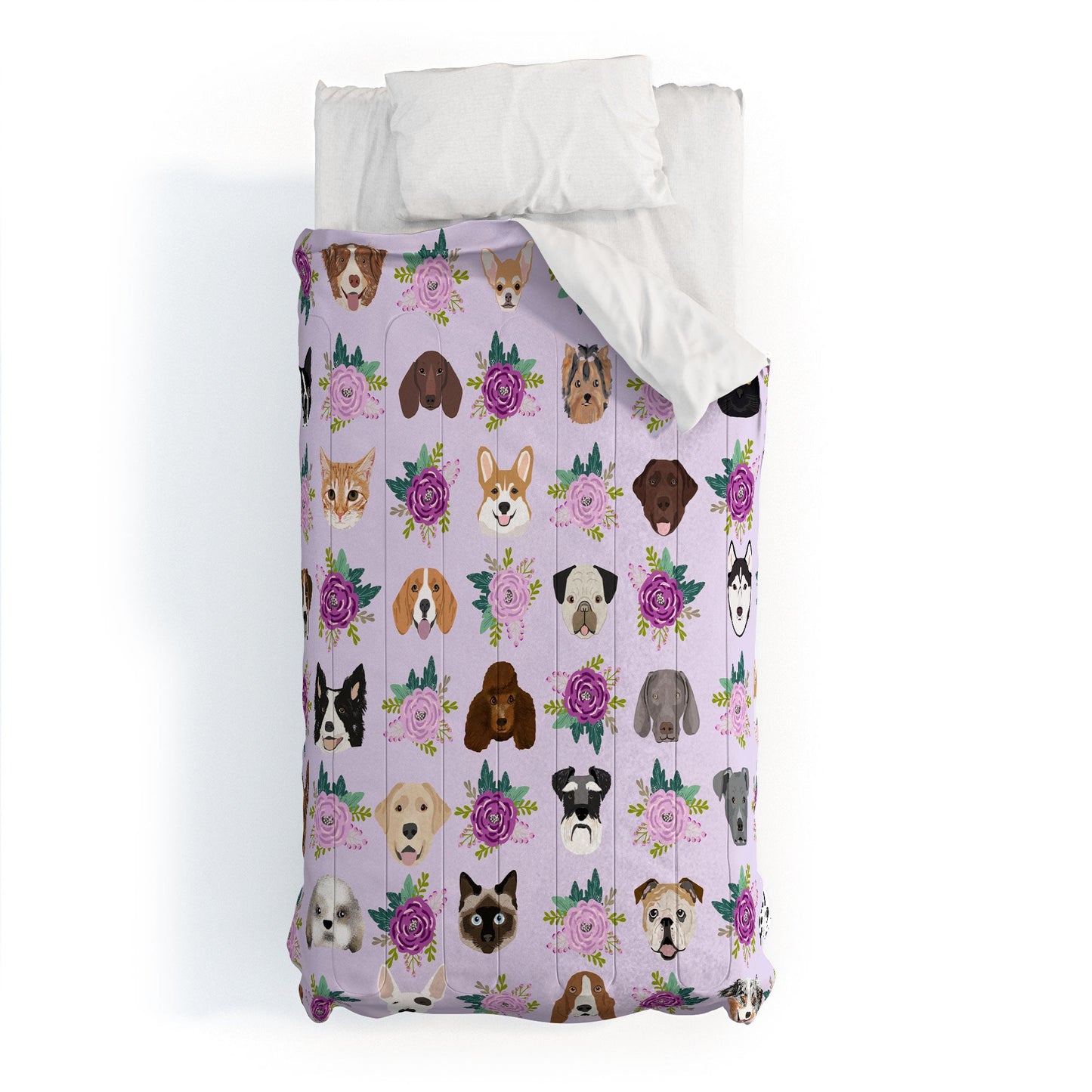 Petfriendly Dogs and cats pet friendly floral Comforter