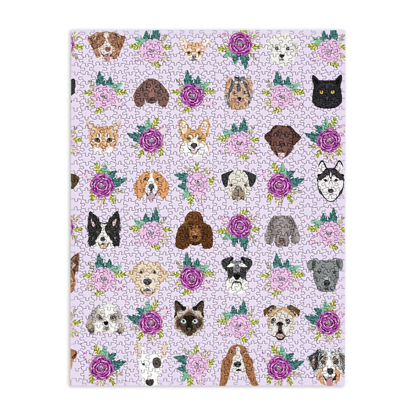 Petfriendly Dogs and cats pet friendly floral Puzzle