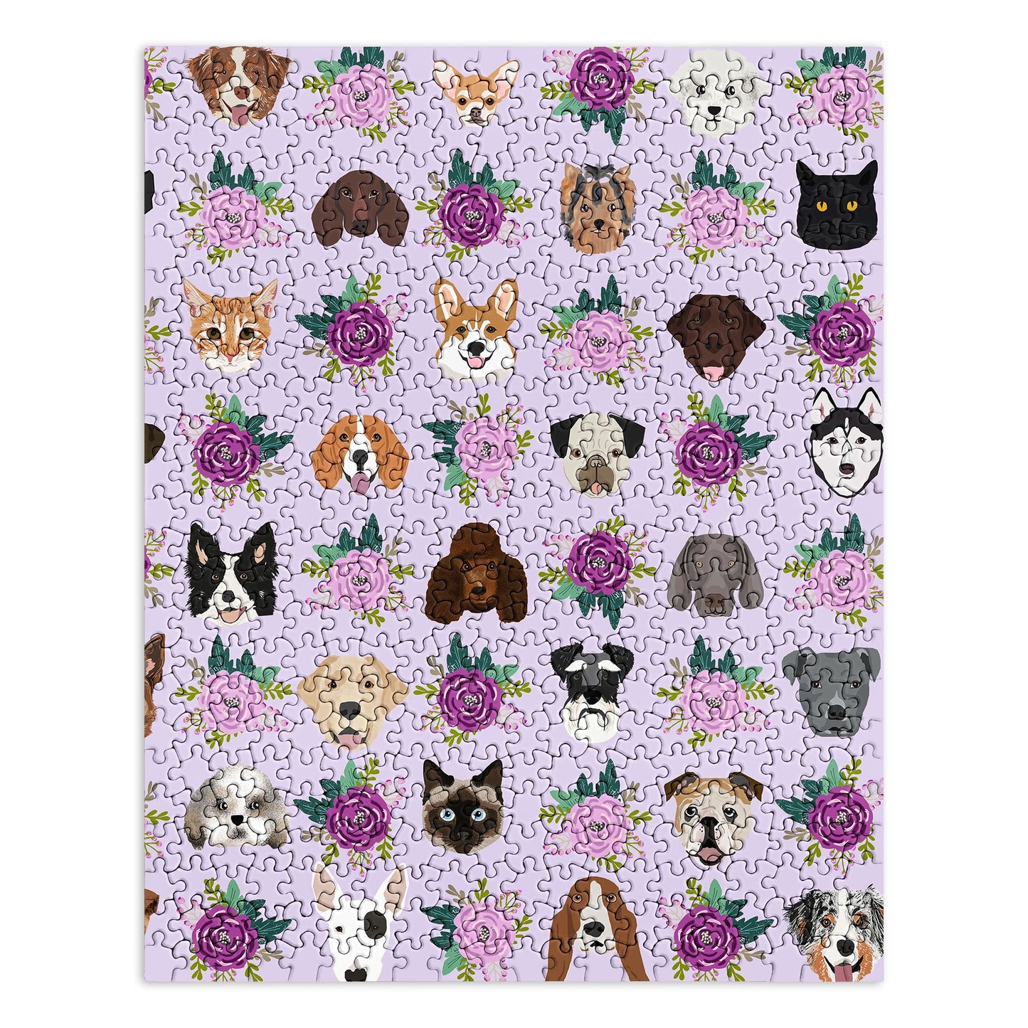Petfriendly Dogs and cats pet friendly floral Puzzle