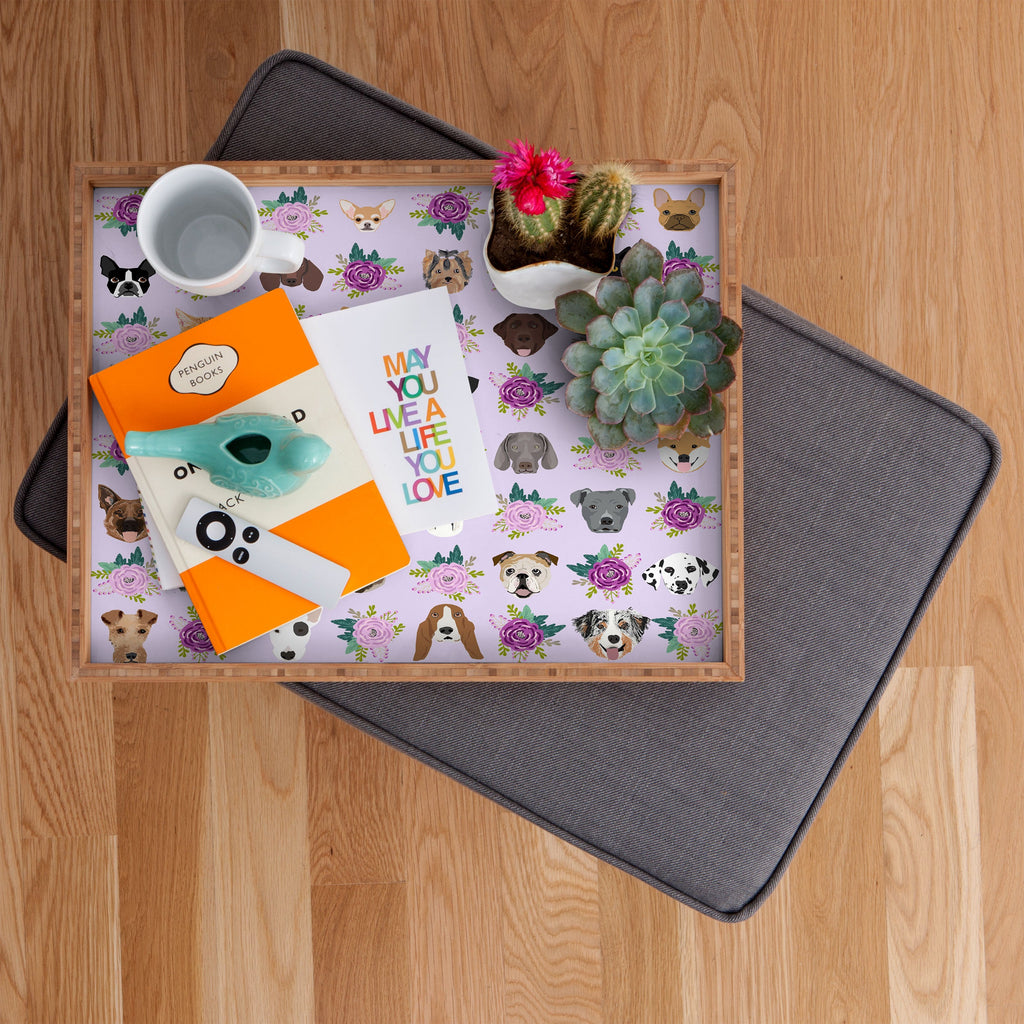 Petfriendly Dogs and cats pet friendly floral Rectangular Tray