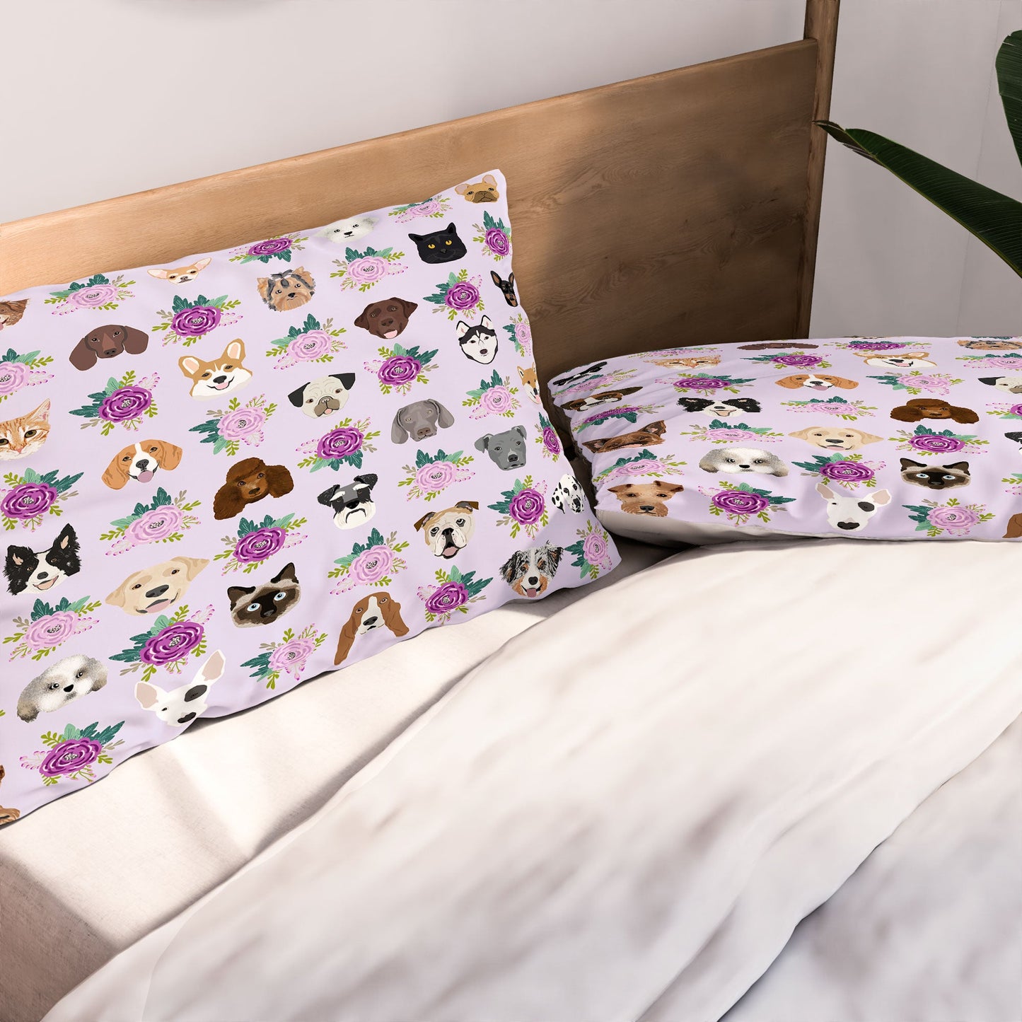 Petfriendly Dogs and cats pet friendly floral Pillow Shams