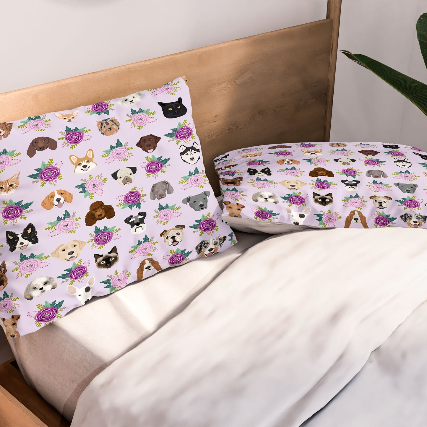 Petfriendly Dogs and cats pet friendly floral Pillow Shams